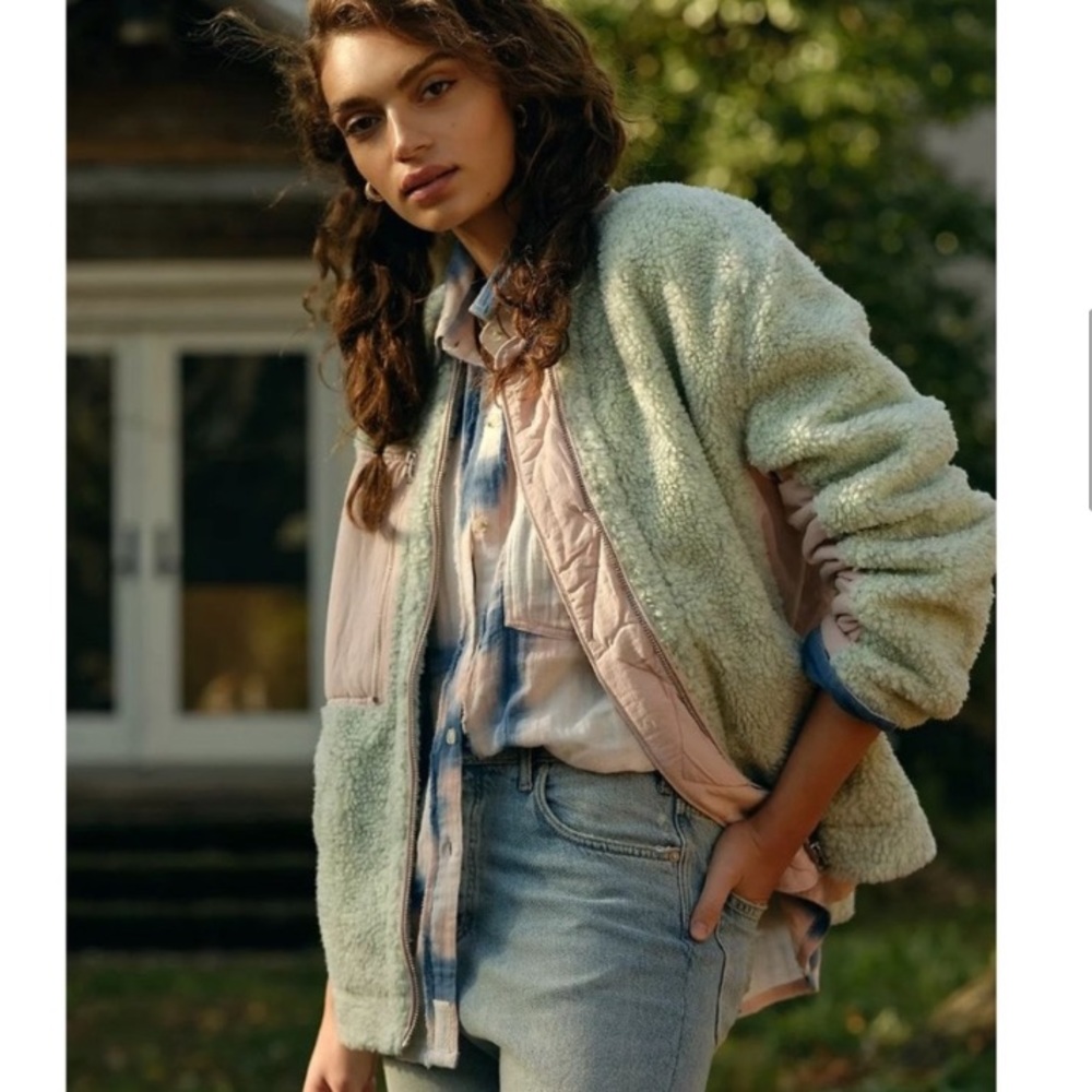 Free People Rivington Sherpa Jacket Fleece